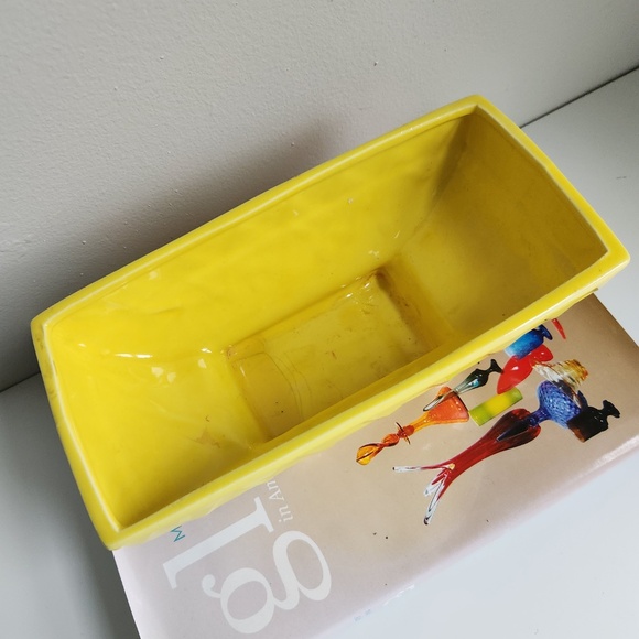 Vintage Yellow Rectangular Planter - Picture 5 of 9